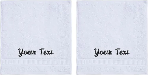 Miniatura 69 de Toallas de baño personalizadas para baño, hotel, spa, piscina, dormitorio universitario, súper suaves, altamente absorbentes, algodón turco Blanco