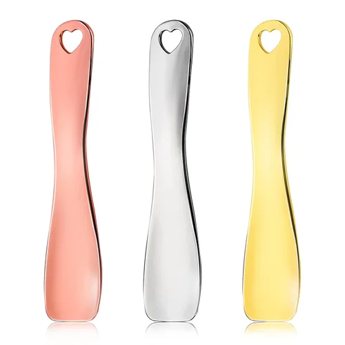 WLLHYF 3 piezas de cuchara cosmética de metal para el cuidado de la piel, espátula aplicadora de palo, mini cuchara, cuidado de la piel, mascarilla