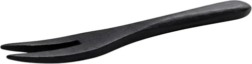 Miniatura 2 de Restaurantware Tenedores desechables de bambú de 3.5 pulgadas, 100 tenedores de bambú negro, tenedores de bambú sostenibles y duraderos para picnic