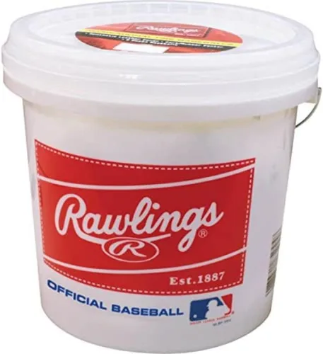 Miniatura 3 de Rawlings Pelotas de béisbol de uso recreativo de la liga oficial para práctica Juvenil/8U R8U Cúbeta 24 unidades Blanco