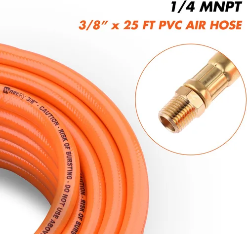 Miniatura 6 de Kit de manguera de compresor de aire de PVC de 3/8 "x 25 pies con herramienta de aire de 17 piezas y kit de accesorios para compresor de aire