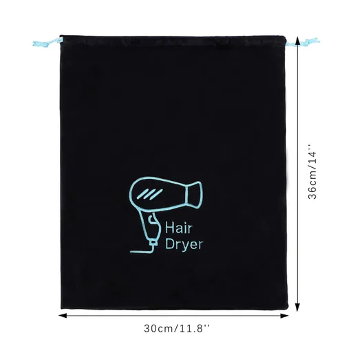 Miniatura 2 de Bolsa organizadora de almacenamiento de 11.8 x 14 pulgadas para secador de pelo y todas las herramientas para el cabello con cordón, ideal