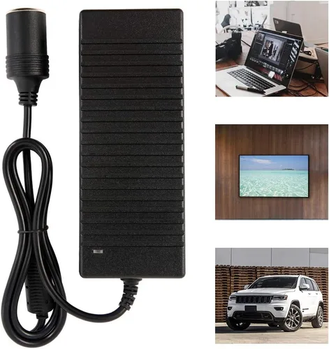 Miniatura 3 de 12V 10A Adaptador de energía para auto con enchufe hembra para mechero de cigarrillos, adaptador de fuente de alimentación AC 100-240V a DC 12V 10A