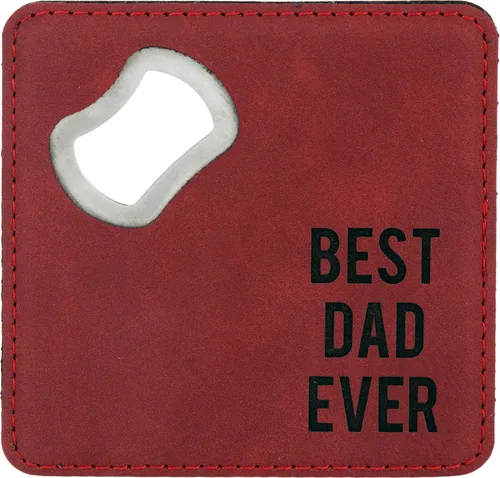 Miniatura 6 de Pavilion Gift Company Badass Dad - Posavasos de acero inoxidable para abrebotellas de 4 x 4 pulgadas y 4 pulgadas, 4 pulgadas, color azul