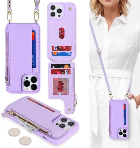 Miniatura 33 de Cavor Funda tipo cartera para iPhone 14 Pro Max con tarjetero, funda para teléfono iPhone 14 Pro Max para mujeres y hombres, funda 14ProMax