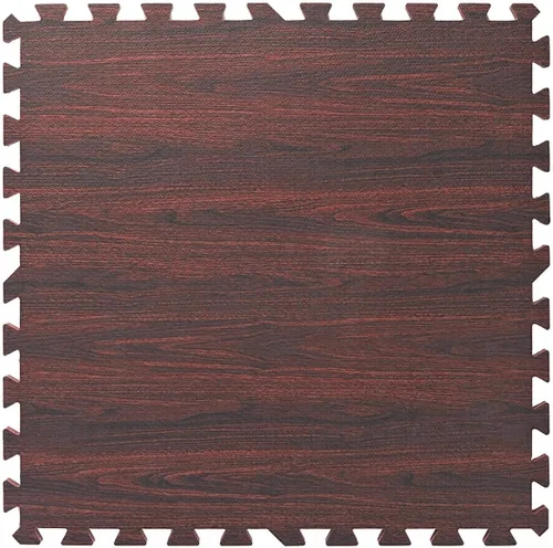 Miniatura 2 de Alfombrilla de espuma estampada de 100 pies cuadrados de 3/8 pulgadas de grosor, estilo de grano de roble de madera oscura