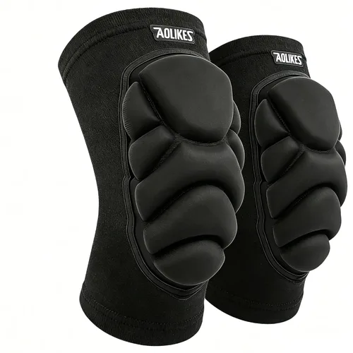 1 par de rodilleras de voleibol para mujeres, rodilleras de snowboard para hombres, rodilleras de esponja gruesa antideslizante para fútbol,