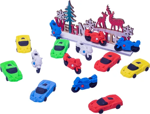 Miniatura 2 de Mini borradores para niños, mascotas de escritorio a granel para niños, borradores de automóvil para aula, 14 piezas de borradores divertidos