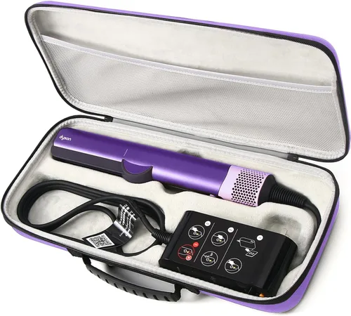 Miniatura 8 de Funda de viaje rígida compatible con Dyson Airstraight HT01 alisador de pelo y fuente de alimentación, funda de transporte impermeable y a prueba