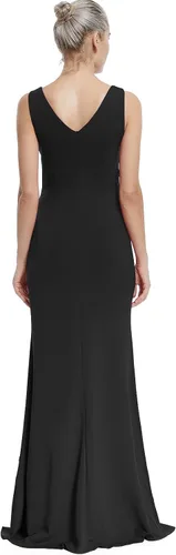 Miniatura 2 de Lsisi Vestido largo formal de noche para mujer, con cuello en V, sin mangas, con abertura alta