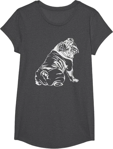 Miniatura 78 de Gracioso Bulldog Inglés playera perro Hund playera regalo, Azul (Heather blue)