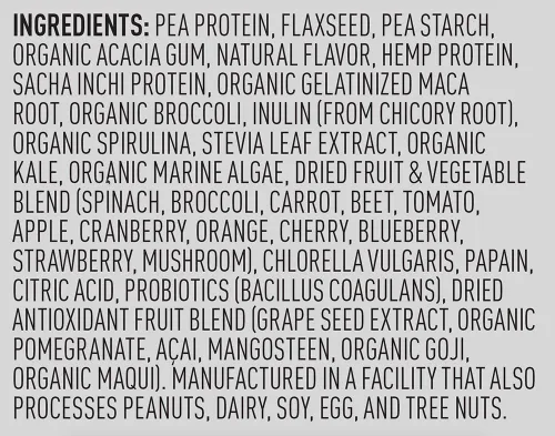 Miniatura 5 de Vega - Proteína vegetal en polvo de reemplazo alimenticio, orgánica, VEG00556, Original, Original, 1