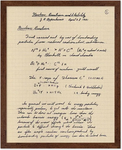 Miniatura 15 de Poster Master Póster vintage de Oppenheimer – Impresión de manuscrito de bomba atómica retro – Arte del proyecto Manhattan – Regalo para él, ella