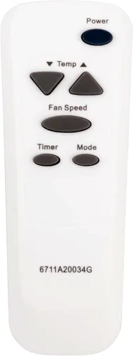6711A20034G - Control remoto de CA reemplazado compatible con LG Window A/C Aire acondicionado LWHD1006R LWHD1500ER LWHD1200FR LT1030HR AKB73016012