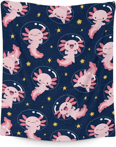 Miniatura 26 de Axolotl - Manta para niñas, tamaño de regazo de 30 x 40 pulgadas, suave, mullida, acogedora, para regalo, manta colorida y bonita para sofá, sala