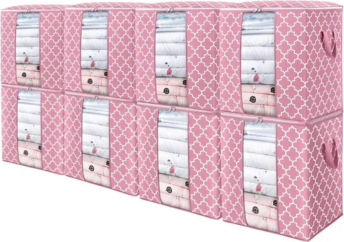 Miniatura 36 de WISELIFE Bolsas de Almacenamiento [3 Unidades/100L] Contenedores Grandes de Organización y Almacenamiento de Mantas y Ropa para Edredones, Ropa