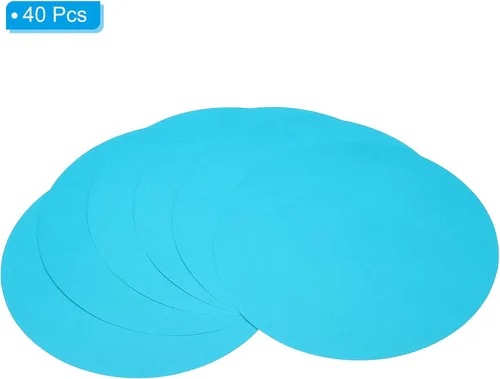 Miniatura 3 de PATIKIL Papel de cartón redondo de 7.9 pulgadas, 40 unidades de círculos de disco en blanco para decoración de fiestas, manualidades, manualidades