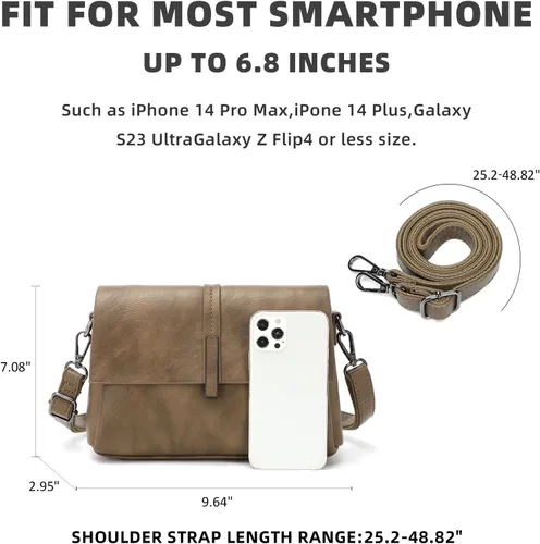 Miniatura 4 de KouLi Buir Bolsos cruzados para mujer, bolsos de cuero sintético, bolsos de diseñador de moda, bolso de hombro de mano de noche