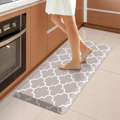 Miniatura 54 de WISELIFE Tapete de cocina acolchado antifatiga, 17.3 x 28 pulgadas, antideslizante, resistente, de PVC, ergonómico, impermeable, cómodo
