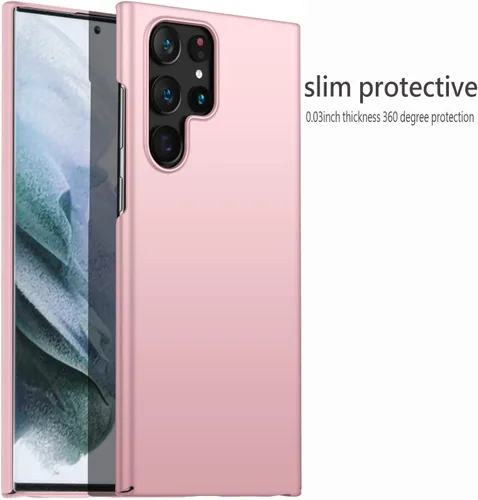 Miniatura 4 de Funda protectora para Samsung Galaxy S22 Ultra Slim S22 Ultra, protege de golpes, arañazos, deslizamientos, huellas dactilares, acabado mate, Rosado