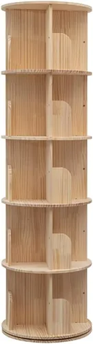 Miniatura 8 de Bear Qiaqia - Estantería giratoria de 2 niveles, estante de exhibición de 360 grados, organizador de estante de pie para niños y adultos, estante