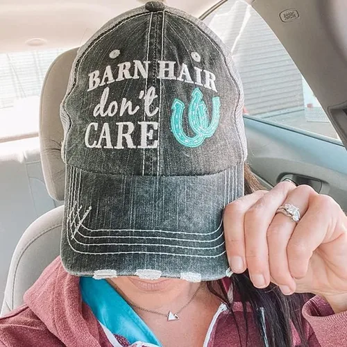 Miniatura 2 de KATYDID Barn Hair Don't Care - Gorra de béisbol para mujer, sombrero de camionero para mujer, elegante y lindo sombrero de sol (rosa), Rosado