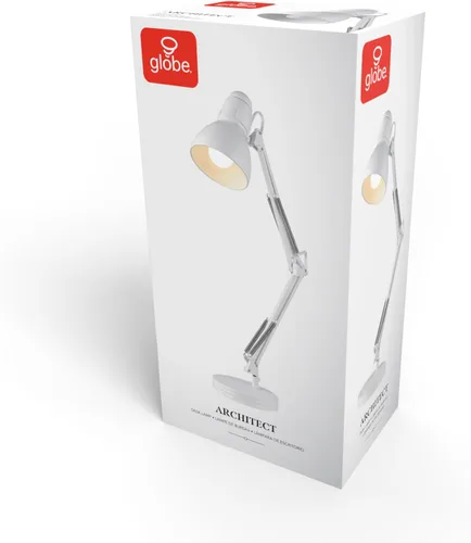 Miniatura 15 de GLOBE Electric 56060 Arden - Lámpara LED de escritorio integrada de 12", cuello de cisne ajustable, interruptor de encendido y apagado en línea