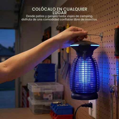 Miniatura 12 de Exterminador eléctrico de insectos al aire libre – 4200 V de alto voltaje insecto asesino impermeable luz LED para mosquitos, mosca, patio, porche