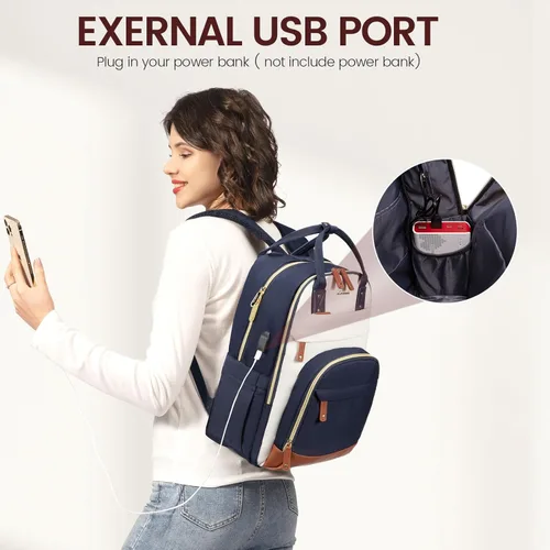 Miniatura 2 de LOVEVOOK Mochila para mujer, mochila para laptop de 15.6 pulgadas, mochilas escolares, bolsa antirrobo, bolsa antirrobo impermeable