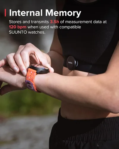 Miniatura 6 de SUUNTO Cinturón inteligente de frecuencia cardíaca: seguimiento superior de la frecuencia cardíaca, ajuste cómodo, negro