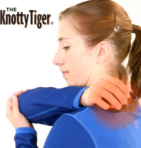 Miniatura 6 de Tiger Tail La herramienta de bola de masaje Knotty Tiger Knot Buster ofrece codo presión profunda para aliviar las manos y los dedos pulgares