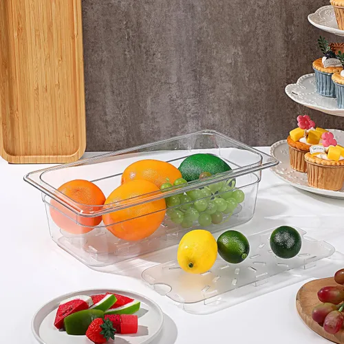 Miniatura 2 de Zubebe 6 unidades de estante de drenaje de plástico para tamaño bandeja de alimentos transparente rejilla de plástico acrílico bandejas de drenaje
