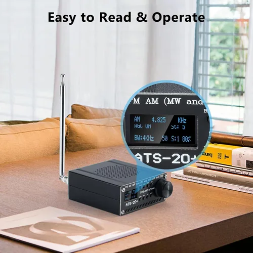 Miniatura 5 de Si4732 ATS-20+ Receptor de radio portátil de onda corta, GOOZEEZOO FM AM (MW SW) LW SSB (LSB USB), receptor de radio de banda completa, altavoz