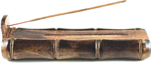 Quemador de incienso hecho a mano con compartimento de almacenamiento, colector de cenizas para meditación, yoga, atrapa todas las cenizas, regalo