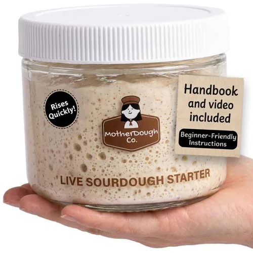 Motherdough Co. - Iniciador de masa madre - Cultivo iniciador de masa agria antigua y madura viva, fresca y activa, el mejor iniciador de pan de