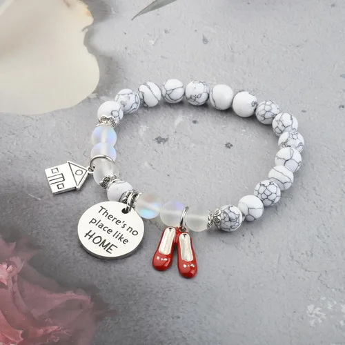 Miniatura 3 de FUSTMW Pulsera de zapato de mago Oz Dorothy Ruby Regalos Rojo Rubí Zapatillas Joyas Fans Películas Regalos Inspirados Regalos Varita Mágica Charm