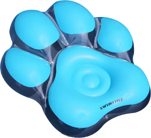 SWIMLINE Original Pet Pawprint Flotador de Piscina – Tumbona de vinilo duradera para adultos y adolescentes – Divertido flotador de piscina para