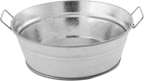 Miniatura 13 de American Metalcraft MTUB63 Tina galvanizada natural con mango lateral - 27 oz, 6 pulgadas