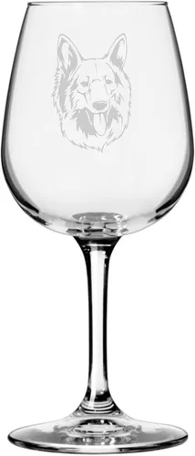 Miniatura 240 de Copa de vino de 12.75 onzas con diseño de perro grabado