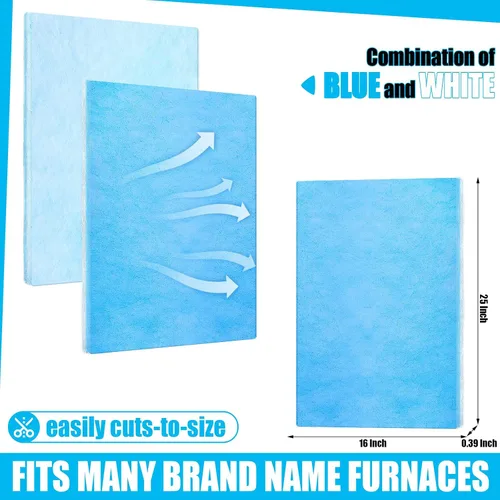 Miniatura 2 de Frienda 6 filtros de ventilación de aire reutilizables de 25 x 16 pulgadas, filtro de ventilación de HVAC lavable Merv 6, corte para adaptarse a