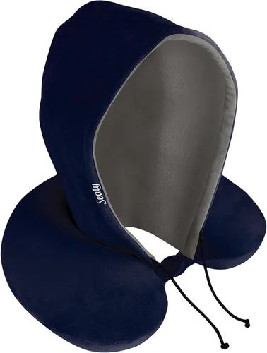 Miniatura 7 de Sealy Almohada de viaje - Almohada de cuello de avión con capucha, almohada de cuello de viaje para aviones, almohada de viaje de espuma