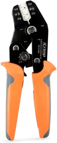 Miniatura 8 de iCrimp - Engarzadora de trinquete cuadrada para manguitos y virolas AWG 24-6 Crimpadora de trinquete cuadrada para casquillos de alambre