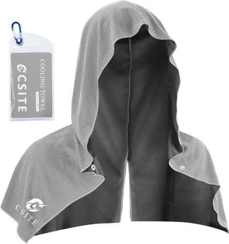 Miniatura 12 de CSITE Toallas refrescantes con capucha, toallas de enfriamiento instantáneo para cuello y cara, protección solar UPF 50, toalla de hielo para climas