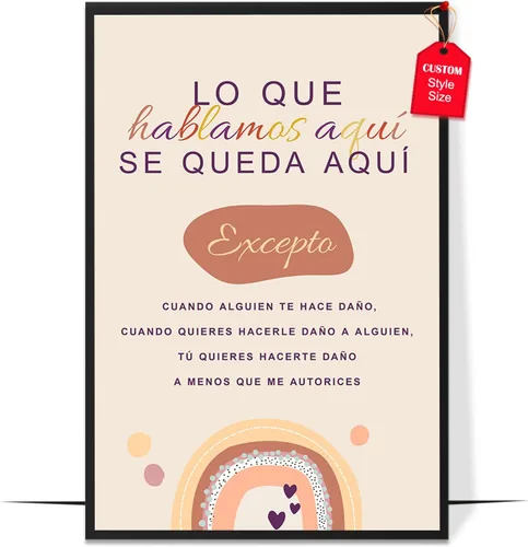 Miniatura 22 de LOLUIS Póster de salud mental, arte de terapia SEL, suministros educativos en español, decoración para escuela, aula y oficina