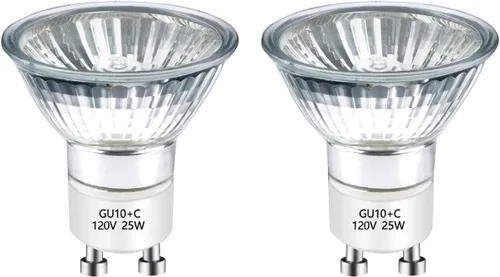 Halogen 25W 120V NP5 Candle Warmer Bulb, GU10 Halogen 120V 25W MR16 Glass Cover Bulb, Replacement for Wax Burner, Tart Burner, Fragrance Melt, MR16