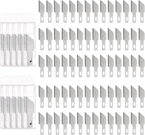 Miniatura 8 de HARFINGTON 40 cuchillas de repuesto para cuchillos Exacto #7, cuchillas de repuesto de precisión Exacto, cuchillas de repuesto para bricolaje, arte