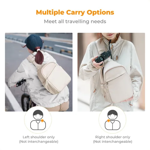 Miniatura 7 de K & F CONCEPT Bolso pequeño para cámara para fotógrafo, bolsa de hombro cruzada para cámara DSLR/SLR/sin espejo, estuche compacto para cámara