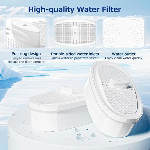 Miniatura 7 de WD-PF-01A Plus - Paquete de 4 filtros de repuesto para todos los sistemas de filtración de jarras Water-Drop, compatible con Water-Drop WD-PF-01A