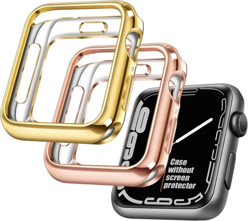 Miniatura 14 de top4cus - Funda ecológica protectora, de TPU suave y flexible, compatible con iWatch Series 5, Series 4, Series 3, Series 2 y Series 1 Dorado