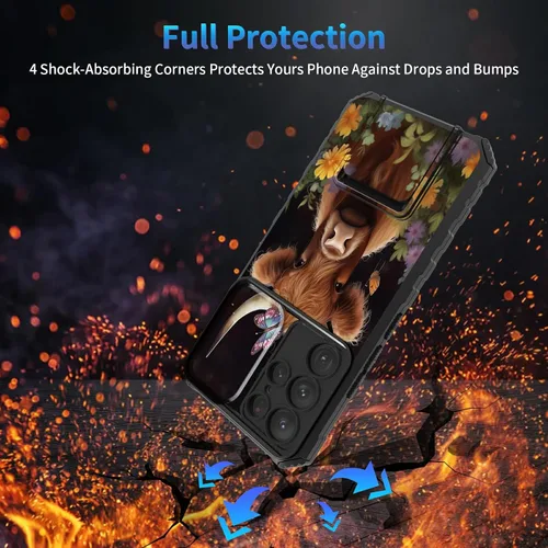 Miniatura 265 de Funda para Samsung Galaxy S22 Ultra 5G, Galaxy S22 Ultra con cubierta de cámara deslizante, funda resistente de doble capa con función atril Black